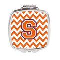 Carolines Treasures Letter S Chevron Orange and Regalia Compact Mirror CJ1062-SSCM